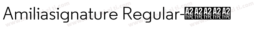 Amiliasignature Regular字体转换